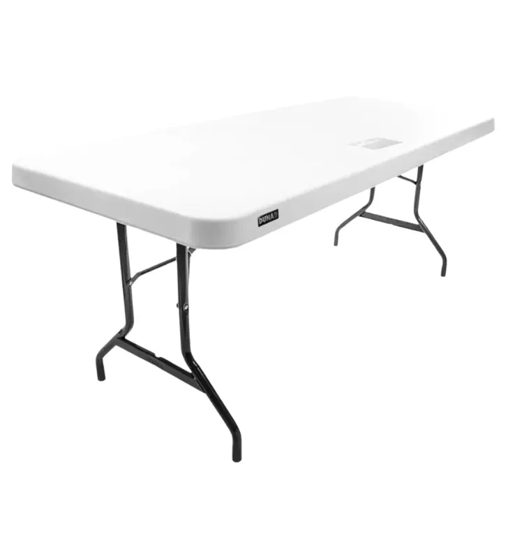 Mesa Verona Duna 2.40m – Beige Marmoleado – Plegable y Resistente