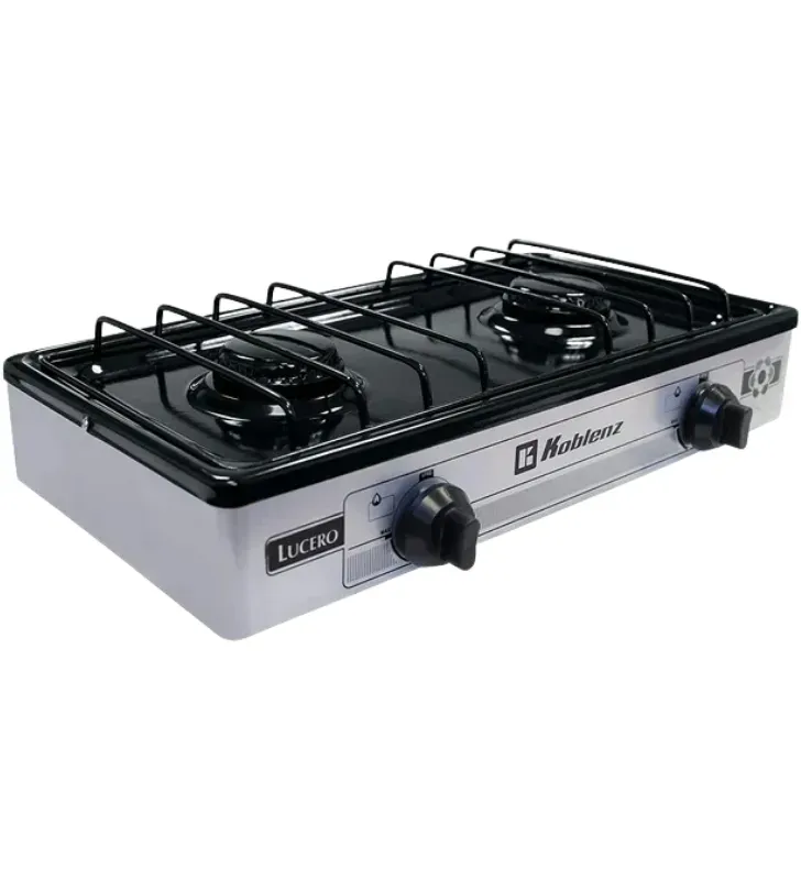 Parrilla Koblenz Lucero PSK-200S – 2 Quemadores – Portátil Silver