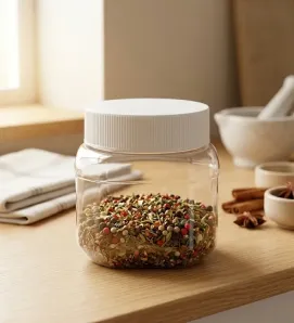 Tarro Octagonal Refrepet 250 ml – PET Transparente con Tapa