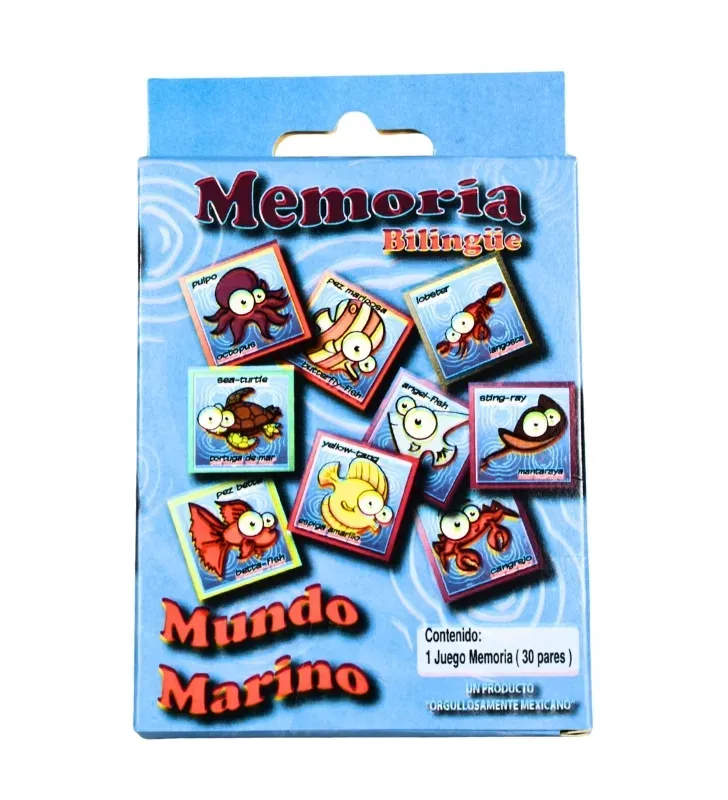 Memorama Mundo Marino Dicresa – Juego Bilingüe 30 Pares
