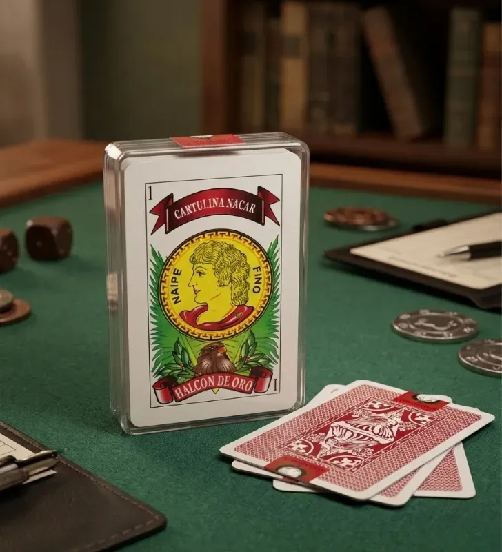 Naipe Español Halcón de Oro Dicresa – Cartulina Nácar Fina