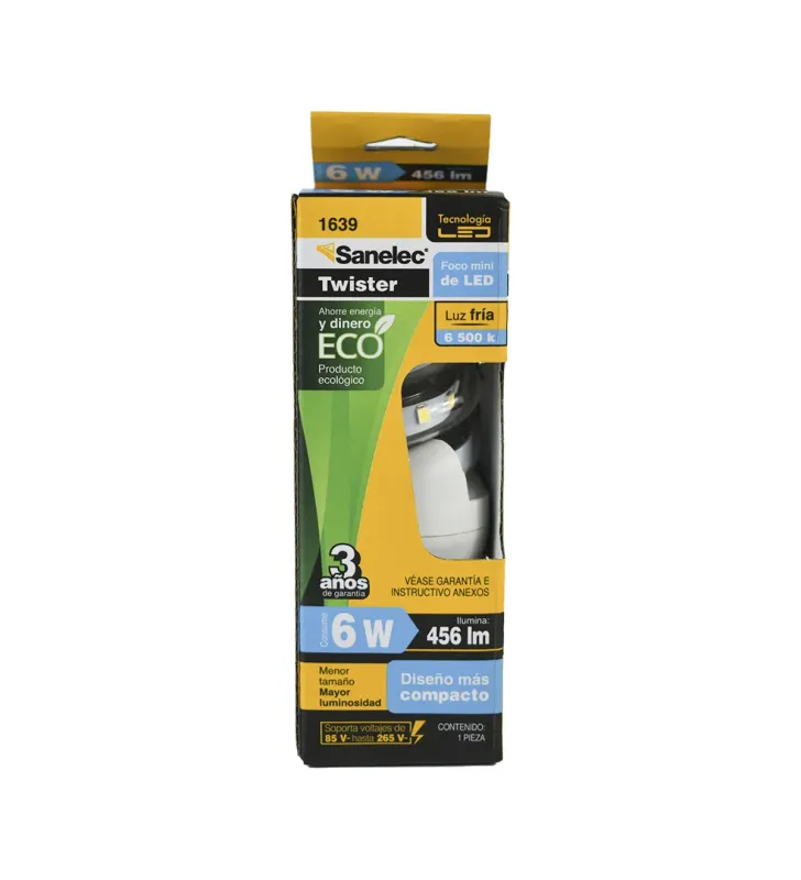 Foco espiral 6W mini luz fría Salenec – Eficiencia compacta