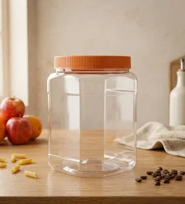 Vitrolero Octagonal Refrepet 1/2 Galón – PET Cristal con Tapa