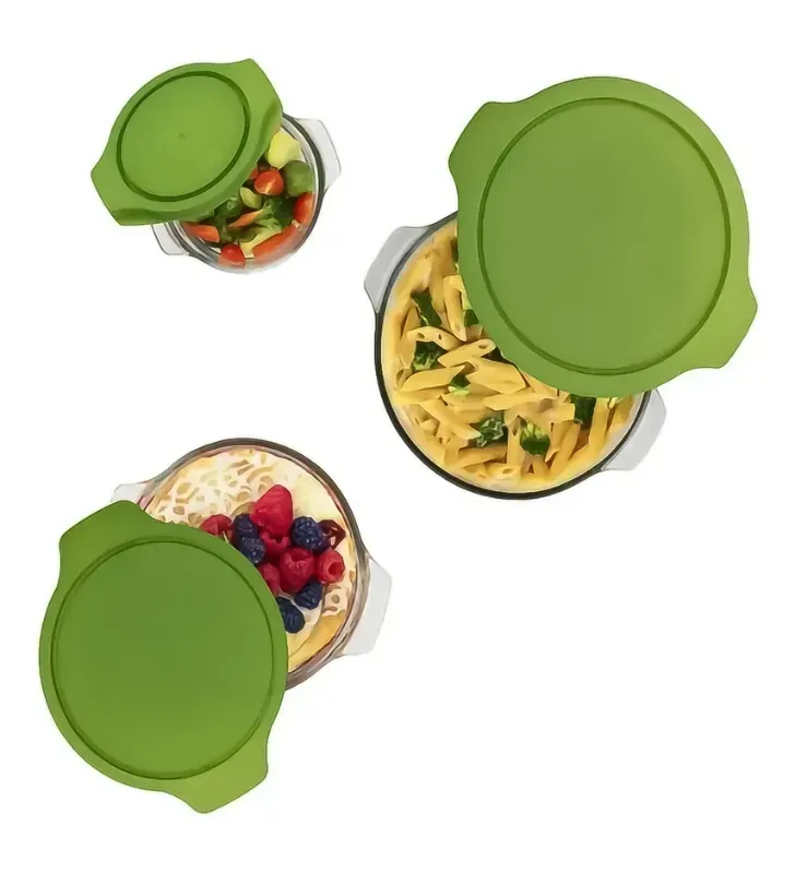 Juego de Hornear Pyr-O-Rey E081 – 6 Piezas de Vidrio con Tapas