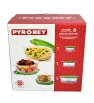 Juego de Hornear Pyr-O-Rey E081 – 6 Piezas de Vidrio con Tapas