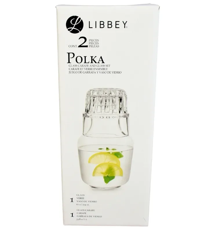 Juego Polka Libbey con Vaso Everest – Garrafa de Vidrio 1L
