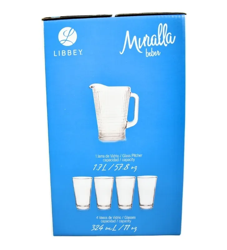 Juego de Agua Libbey Muralla E184 – 5 Piezas de Vidrio