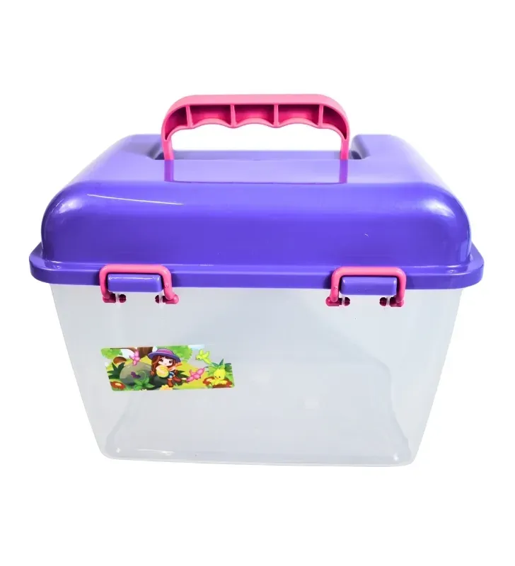 Lonchera Pequeña Plastiapan PIC010 – Cuerpo Translúcido con Tapas de Color