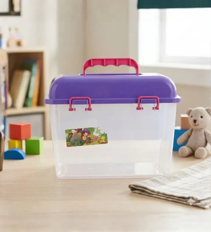 Lonchera Pequeña Plastiapan PIC010 – Cuerpo Translúcido con Tapas de Color