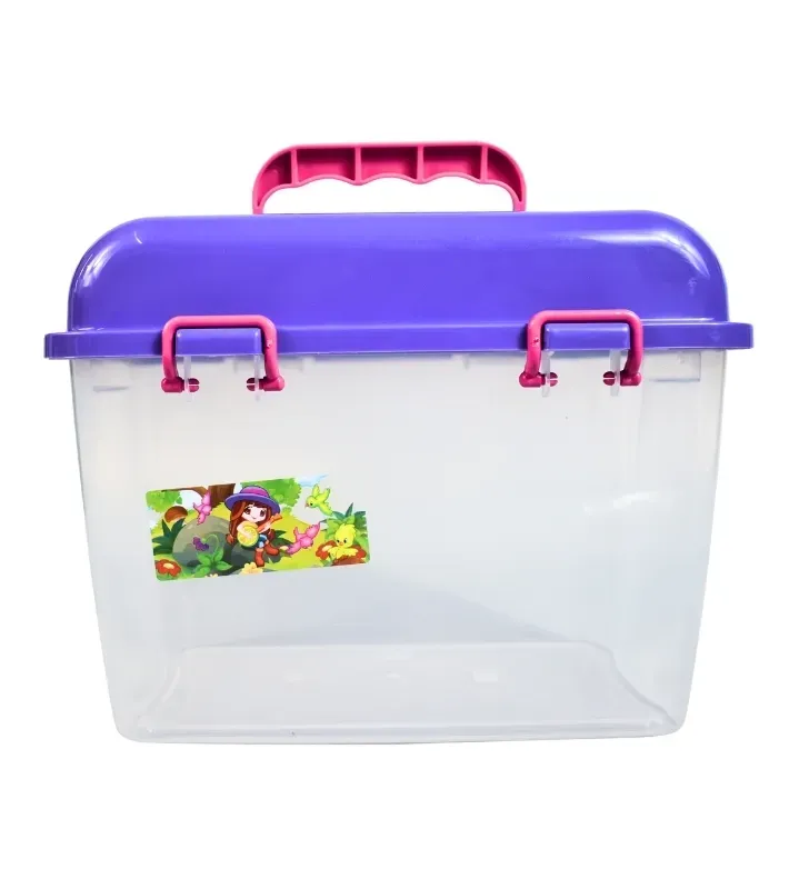 Lonchera Pequeña Plastiapan PIC010 – Cuerpo Translúcido con Tapas de Color