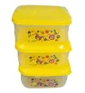 Juego Hermético Cuadrado Plastiapan HER001 – 3 Piezas de 500 ml