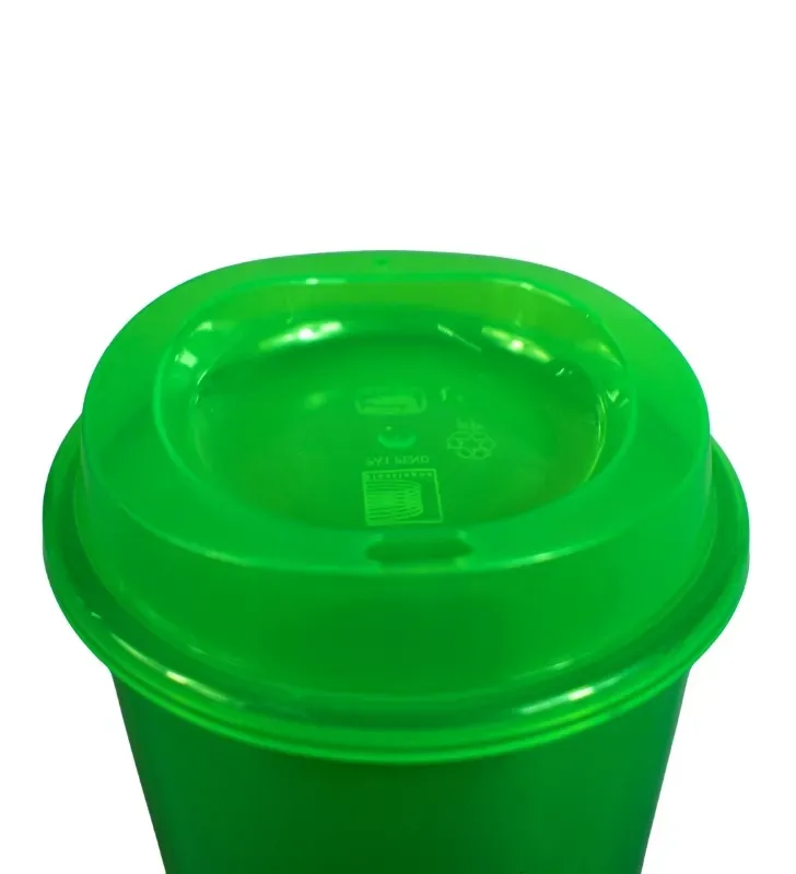 Vaso Fuji Plastiapan 22 oz – Con Tapa – Rosa y Verde