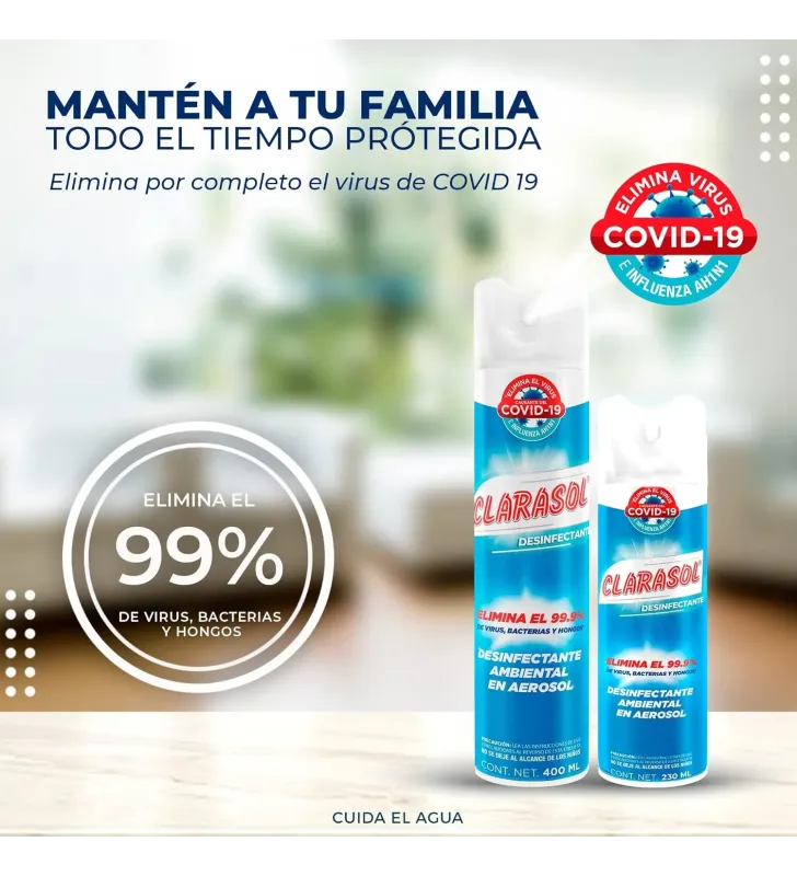 Clarasol Desinfectante 230 ml – Limpieza y protección