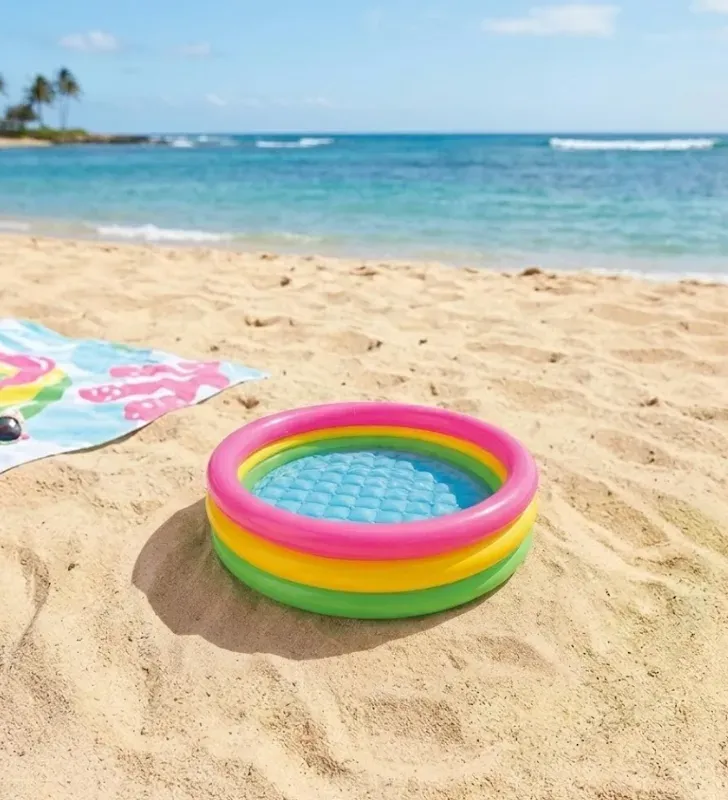 Alberca Inflable Arcoíris Intex 86 cm – Fondo Acolchado 58924NP