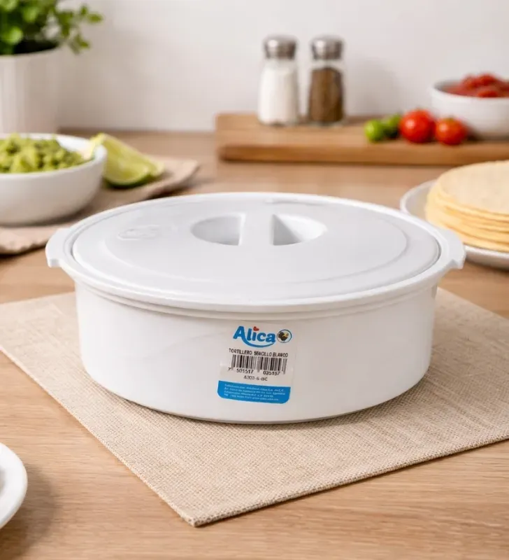 Tortillero Sencillo Alica A202-S – Colores Sólidos – Plástico