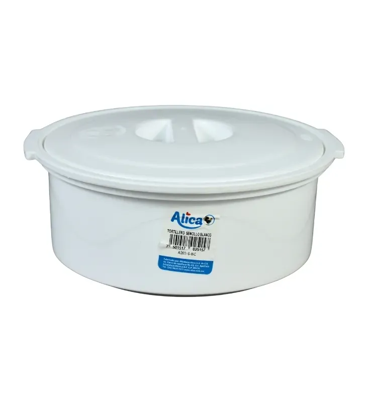 Tortillero Sencillo Alica A202-S – Colores Sólidos – Plástico