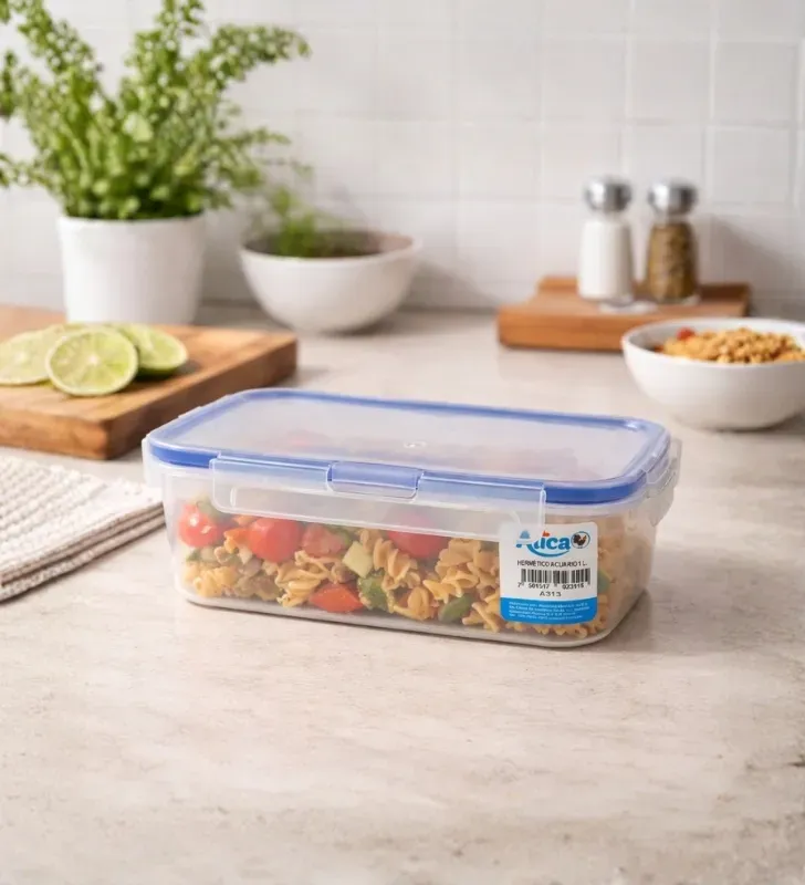 Hermético Acuario Alica 1 Litro – Rectangular Clarificado