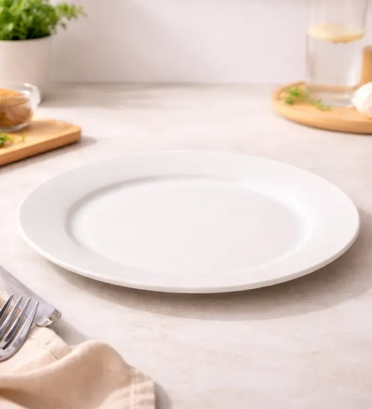 Plato Trinche Santa Anita Barcelona 27 cm – Cerámica Blanca