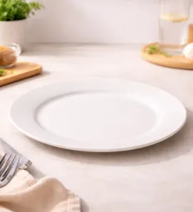 Plato Trinche Santa Anita Barcelona 27 cm – Cerámica Blanca