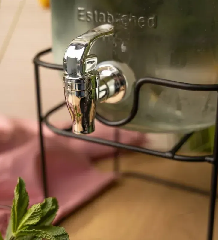 Dispensador de Vidrio Vittori 8 Litros – Con Pizarra y Base