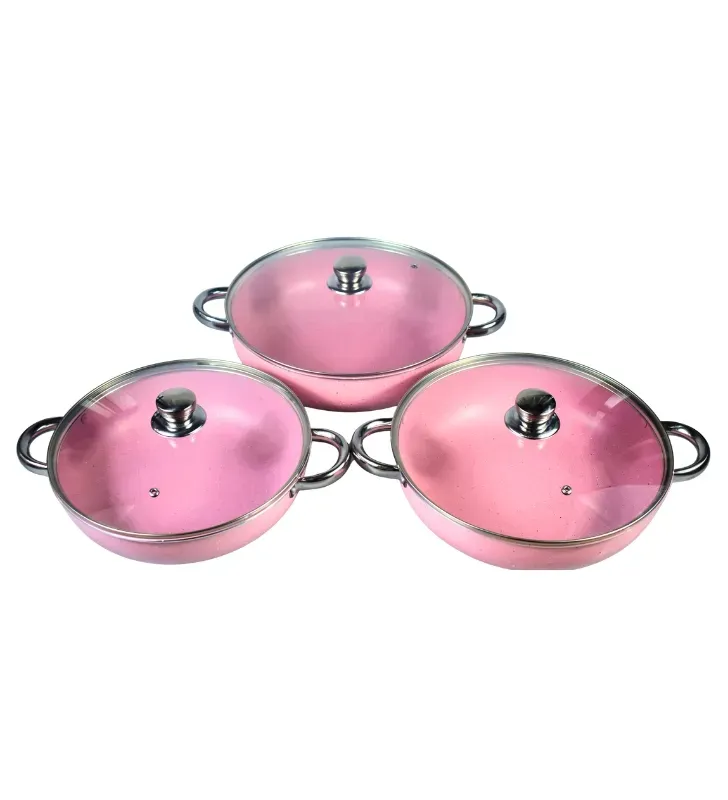 Set de Arroceras Cuisine Spot 6 Pzas – Rosa – 26/28/30 cm