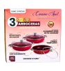Set de Arroceras Cuisine Spot 6 Pzas – Rojo Intenso – 26/28/30 cm