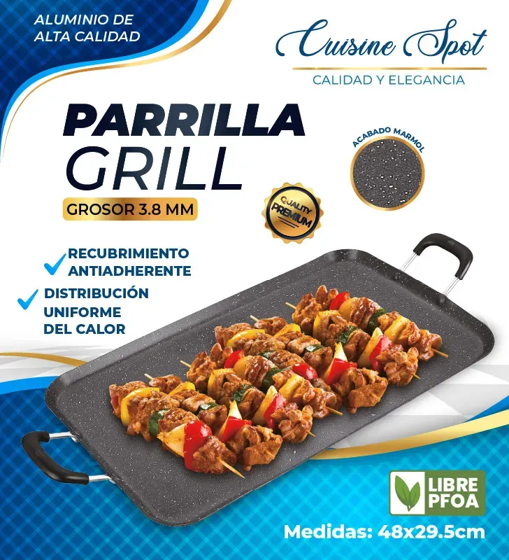 Parrilla Comal  Cuisine Spot AHU-PRLA101 – Compacta y Eficiente