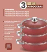 Set de Arroceras Cuisine Spot 6 Pzas – Rojo Intenso – 26/28/30 cm