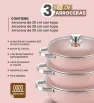 Set de Arroceras Cuisine Spot 6 Pzas – Rosa – 26/28/30 cm