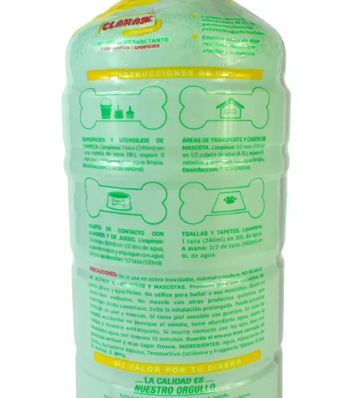 Clarasol Mascotas 1 L – Limpiador desinfectante seguro para mascotas