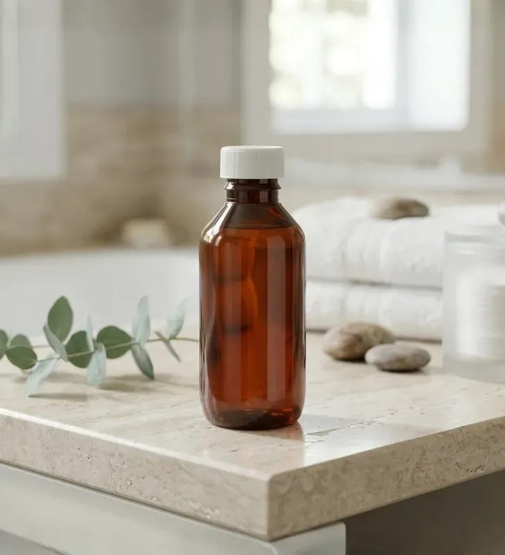 Botella Farmacéutica Plastika 120ml PET Ámbar – Rosca 24