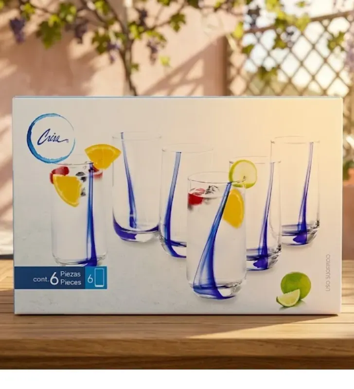 6098 JGO DE VASOS COOLER LISTON AZUL-CRISA