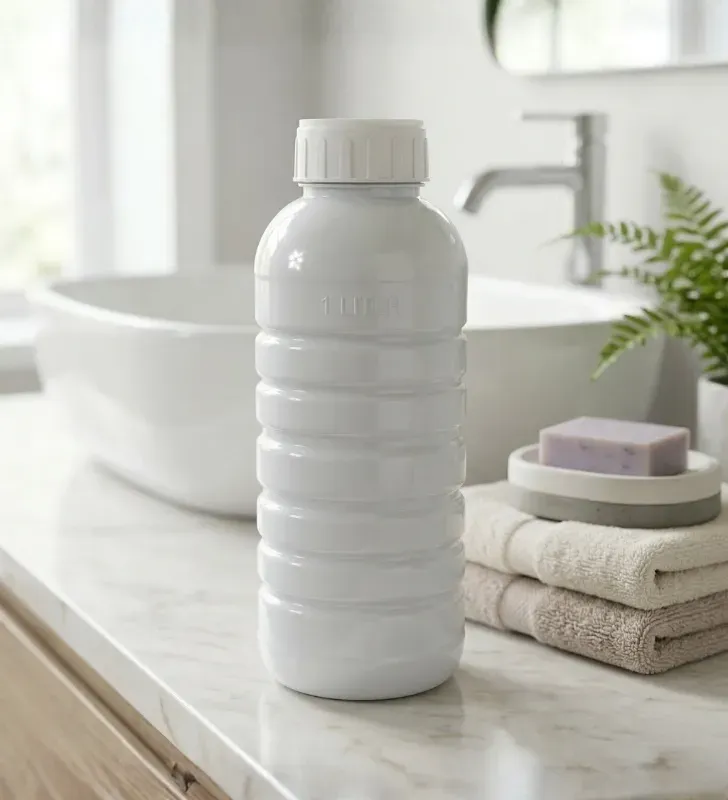 Botella Plastika 1 Litro PET Blanca Anillada – Rosca R-51