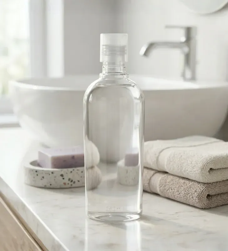 Botella Ovalada Plastika 250ml PET Blanca – Tapa Disc Top