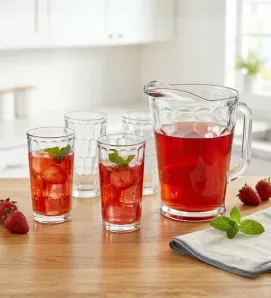 Juego de Agua Crisa Iglú 5 Pzs – Jarra 1.7L y 4 Vasos