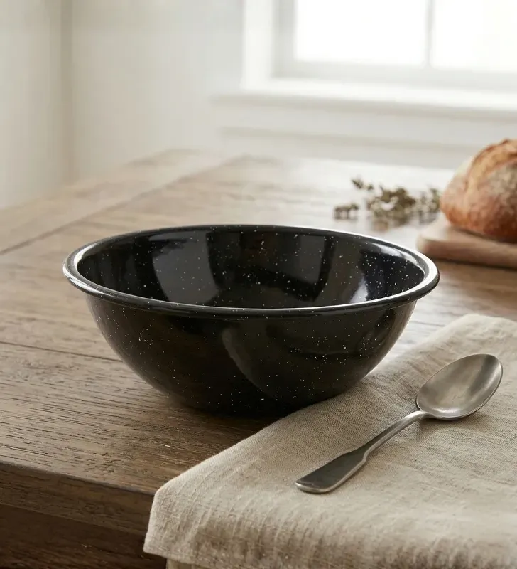 Taza de Peltre Cinsa 14 – Negro Brillante Jaspeado 500ml