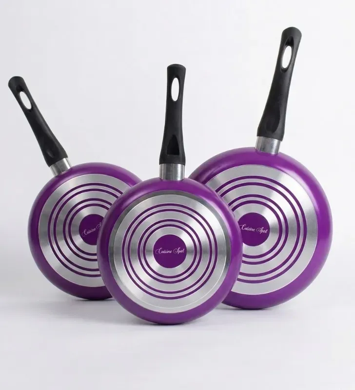 Juego de 3 Sartenes Cuisine Spot Morados – Antiadherente