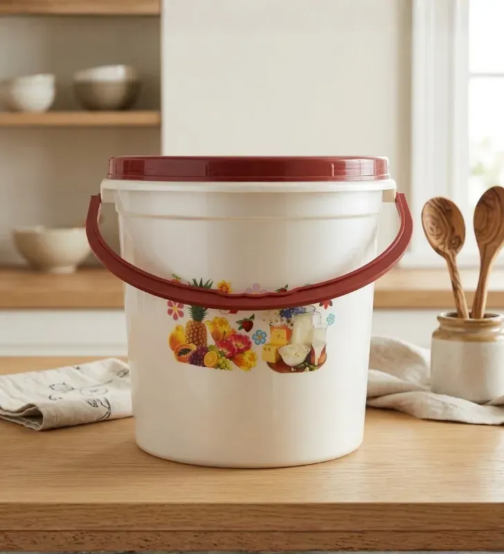 Bote Lechero Noche Buena 10L – Color Perla Decorado