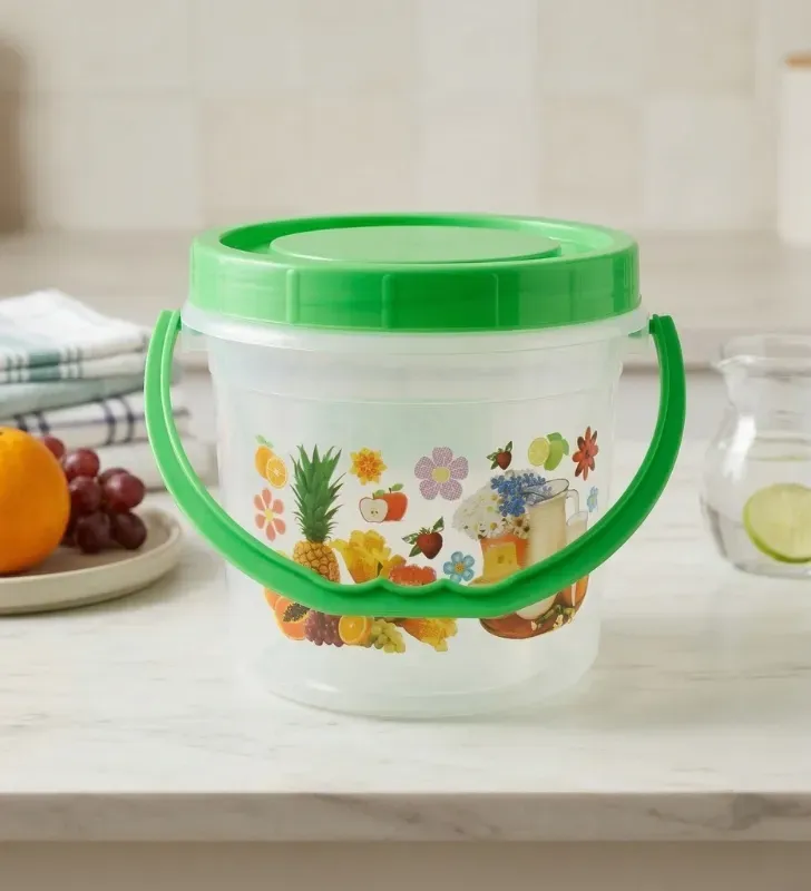 Mini Juguero Nochebuena 700ml – Transparente y Decorado