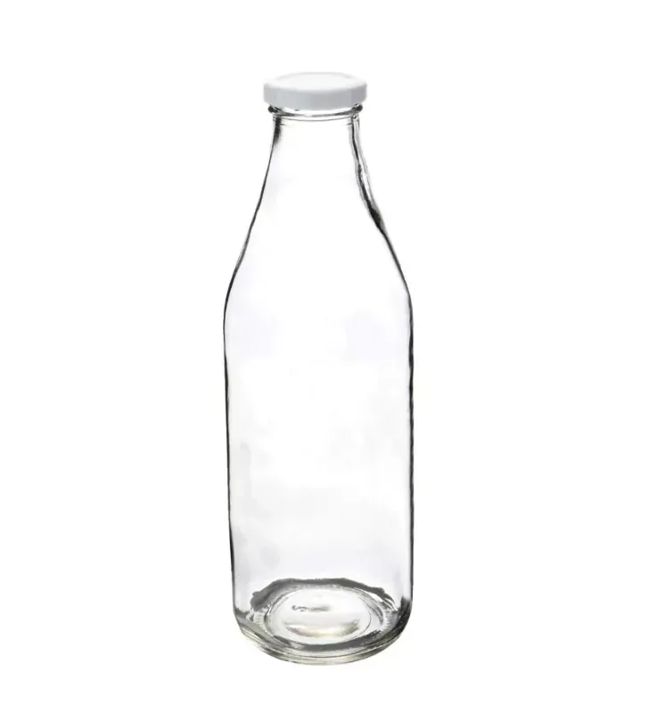 Botella Lechera de Vidrio Vittori 1L – Diseño Clásico y Liso