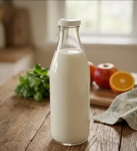 Botella Lechera de Vidrio Vittori 1L – Diseño Clásico y Liso