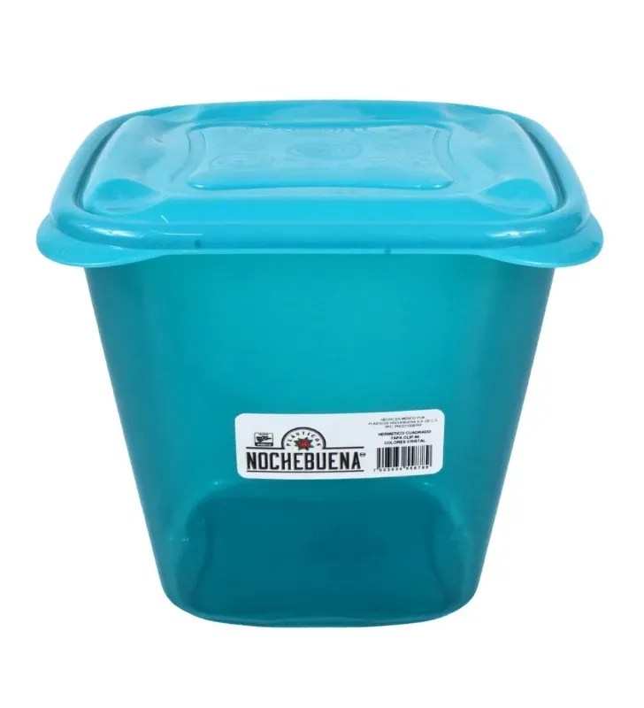 Hermético Cuadrado Nochebuena No. 4 – Capacidad Superior con Clip