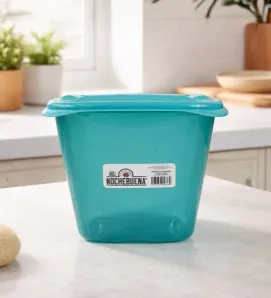 Hermético Cuadrado Nochebuena No. 4 – Capacidad Superior con Clip