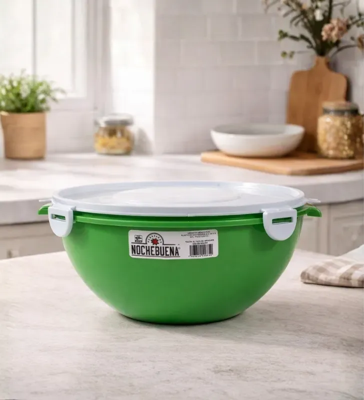 Tazón Nochebuena No. 2 – Tapa con Broches de Seguridad