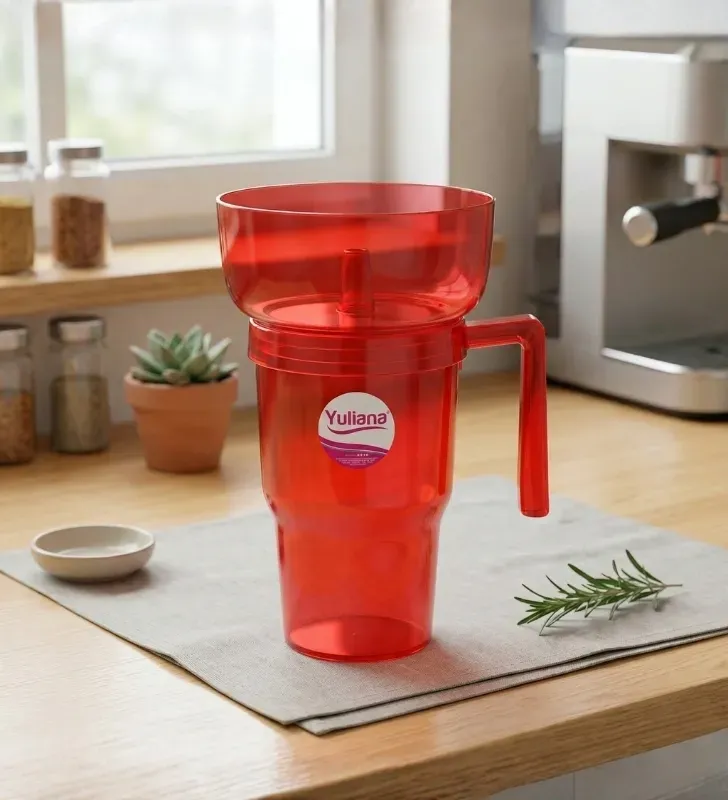 Vaso Botanero Yuliana MX-454 con Popote – 1 Litro