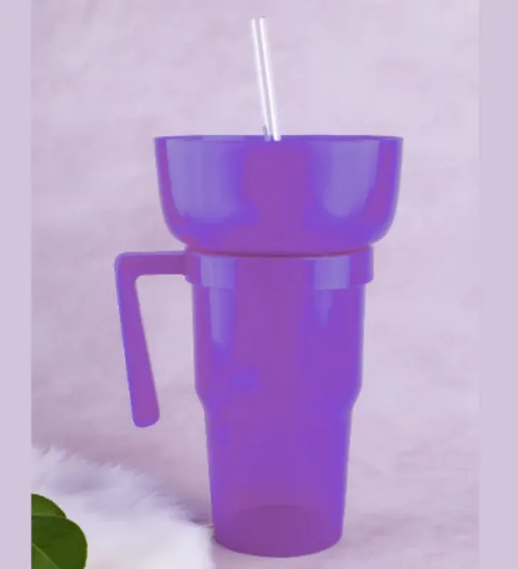Vaso Botanero Yuliana MX-454 con Popote – 1 Litro