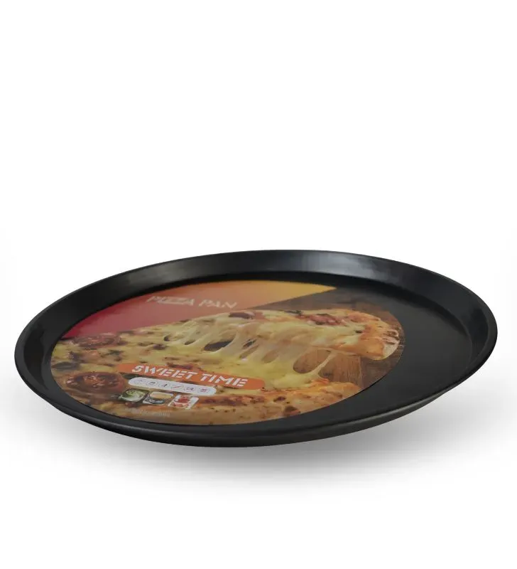 Charola para Hornear Pizza AZ-4251-32 Negra 32 cm