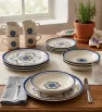 Vajilla Santa Anita Atlixco Talavera 16pz – Porcelana Azul/Blanco