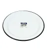 Plato Plano Cinsa de Peltre 26 cm – Blanco Jaspeado