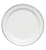 Plato Plano Cinsa de Peltre 26 cm – Blanco Jaspeado